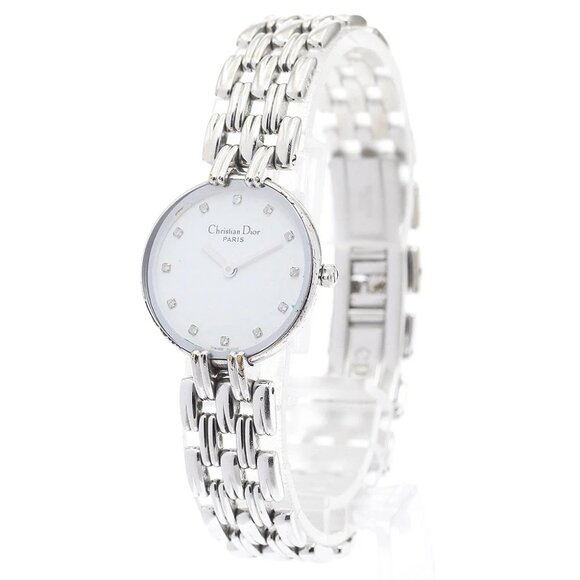 Christian Dior Bagira D44-120 12P diamond white Dial Quartz Ladies Watch_891338 - Picture 1 of 6